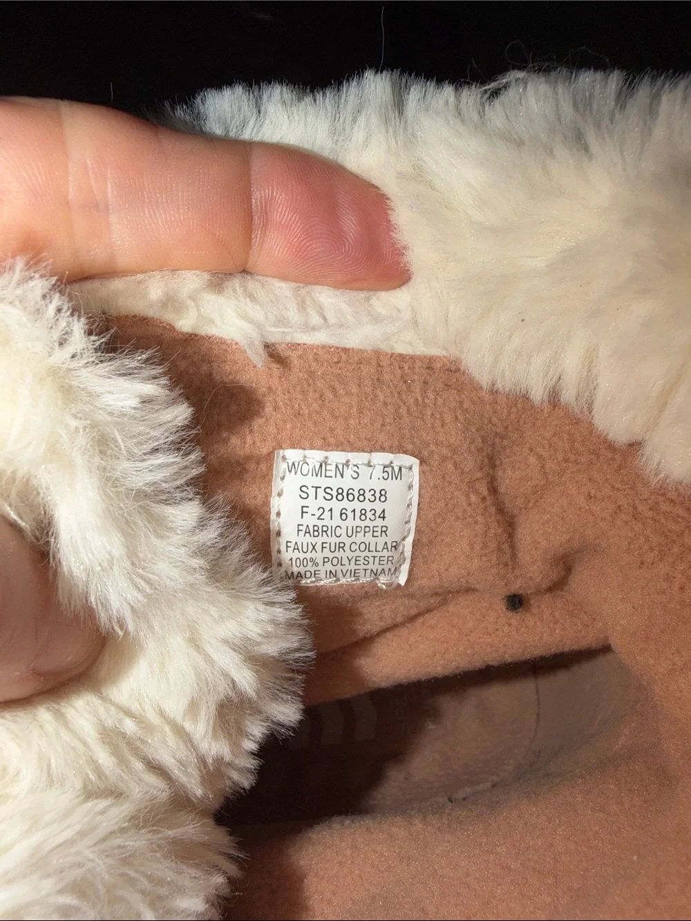 Sperry Bearing PLUSHWAVE Metallic Pink Snow Boots Faux Fur Women’s 7.5